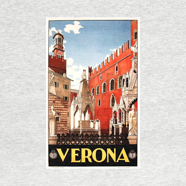 VERONA Veneto ITALY Holiday Advertisement Vintage Italian Travel by vintageposters